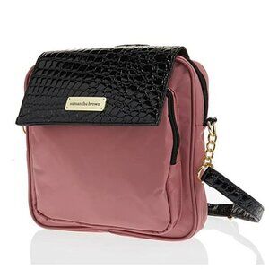 Samantha Brown RFID Protected Crossbody Purse Travel Dusty Rose